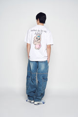 25SS タンニングオパンチュウサギベーシックロゴ半袖Tシャツ ホワイト