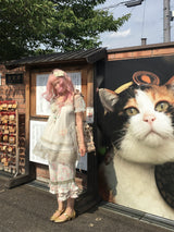 Rose Island ヴィンテージプリント コットン クロップドパンツ ドローストリング ポケット付き