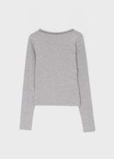 [MADE] Zeromi Lace V-Neck Long Sleeve Tee