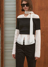 SHEER TIE BLOUSE