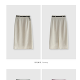 ラビンベルトセットHラインバックスリットロングスカート/ 4 カラーズ