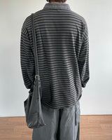 ウォッシュストライプピキュTシャツ