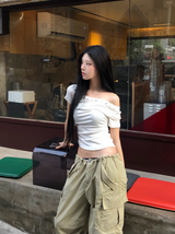 ストリングローライズカーゴパンツ