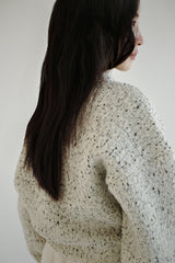 Boucle wool cardigan, Oatmeal