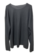 (UNISEX) ドリームルーズボクシーソフトユニセックスセミシースルーオーバーサイズニットT