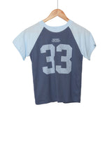 33 ラグラン半袖クロップTシャツ