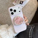 ラクシャリーストーンパターンマグネティックiphoneケース