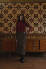 Log turtle neck top_wine
