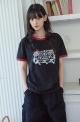 26SS★ スタンプクラブリンガー半袖Tシャツ