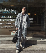 カイ ナイロン グロッシー パイピング ジップアップ