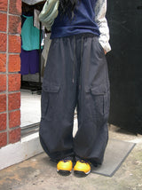 [unisex] Simon Wide Cotton Banding Cargo Pants