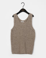 Kissin wool boucle sleeveless layered mini knit dress