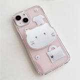 [phone grip] シルバーキャット