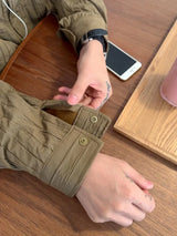 ASCLO オータム クリース スナップ ボタン シャツ (3color)