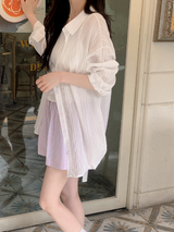#Natural Stripe Summer Loose Shirt (4color)