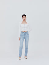 フックスクエアトップス(white)