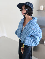 Bobby Checkered Cropped Padded Jacket