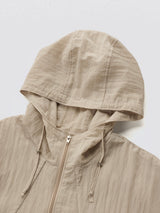 String Hoodie Windbreaker_Beige