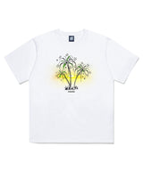 アフタヌーンパームツリープリンティングショートスリーブTシャツ ホワイト