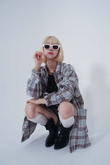  BIG POCKET CHECK SHIRT_BLUE