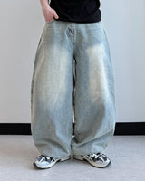 Clear Balloon Denim Pants