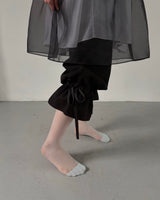 シャーリング ストリング パンツ