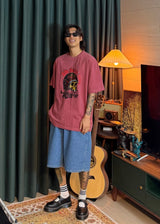 ファストダイヘビーピグメントショートスリーブTシャツ 4カラー