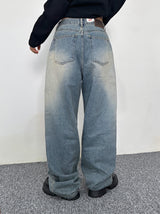 (UNISEX) ワイドオーバーサイズバルーンライトブルーボーイフレンドデニム