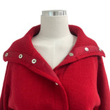  Metal snap button high neck long sleeve knit cardigan (3 colors)