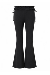 LOW-WAIST RUCHED FLARE PANTS