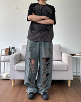 ダメージウォッシングデニムパンツ