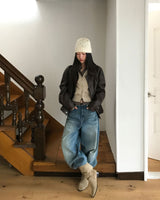 Flu Matte Leather Jacket