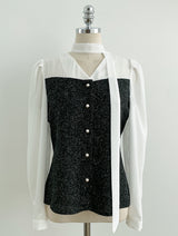 Benilla Color Matching Tweed H-line Skirt