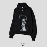 [Unisex] クロッププリントフードTシャツ(3color)