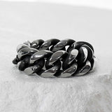 SS-blackline カーブチェーンリング_5/6/7/8mm_BLACK SILVER