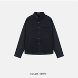 [Unisex] クロップスエードシャツ(2color)