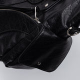 Studded Leather Shoulder Bag (Black)