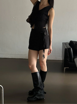 Stripe strap pants