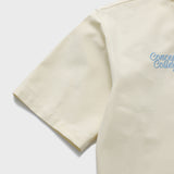Sky blue C Patch Yellow Oxford short-sleeved Shirt [Unisex]