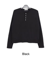 パラ ソフト ヘンリー ネック ロング スリーブ Tシャツ