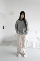 basic semi boots-cut pants(2colors)