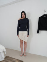 ワンショルダーエラスティックT (NAVY)