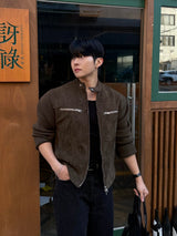 Owen knitwear suede jacket
