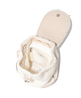 Clover Heart Fluffy Backpack Ivory