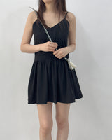 Melin V-neck Strappy Sleeveless Flare Mini Dress