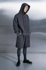 VINTAGE DIA-QUILTING HOODY (Charcoal)