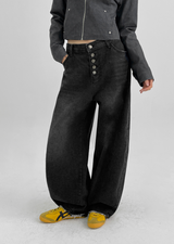 [MADE] All-Pin Buttonfly Balloon Denim Pants