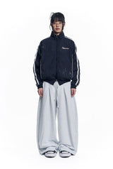 Star Lettering Patch Sweat Pants - White