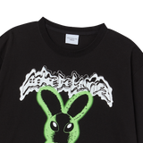 25SS ネオンエイリアンラビットショートスリーブTシャツ ブラック