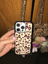 brown leopard glass case